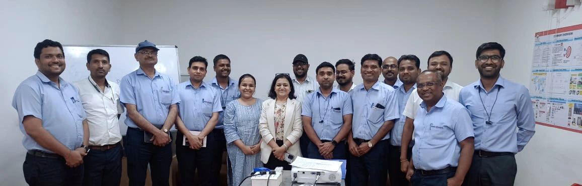 Neha Ratnakar with a group of professionals after a leadership workshop